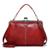 Retro Glamour - Vintage PU Leather Shoulder Bag