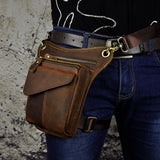 Comfortable and Spacious Leather Waist Bag for Men